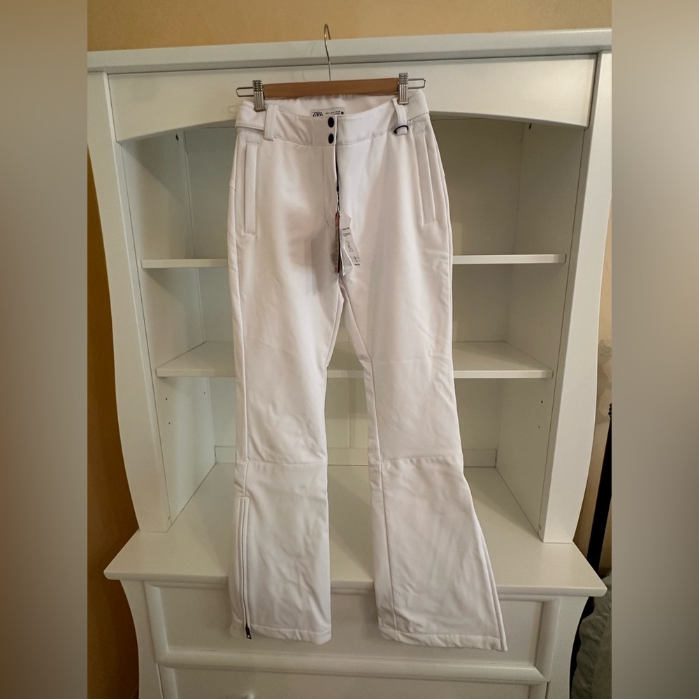 Zara White Flared Pants